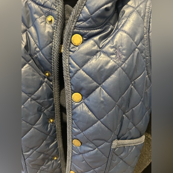 Ralph Lauren baby boy quilted snowsuit Hooded Barn Bunting navy blue - 6 months - Picture 7 of 7